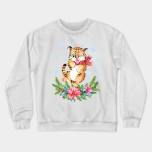 New Year Symbol 2022 - Tiger, Christmas Tiger Crewneck Sweatshirt